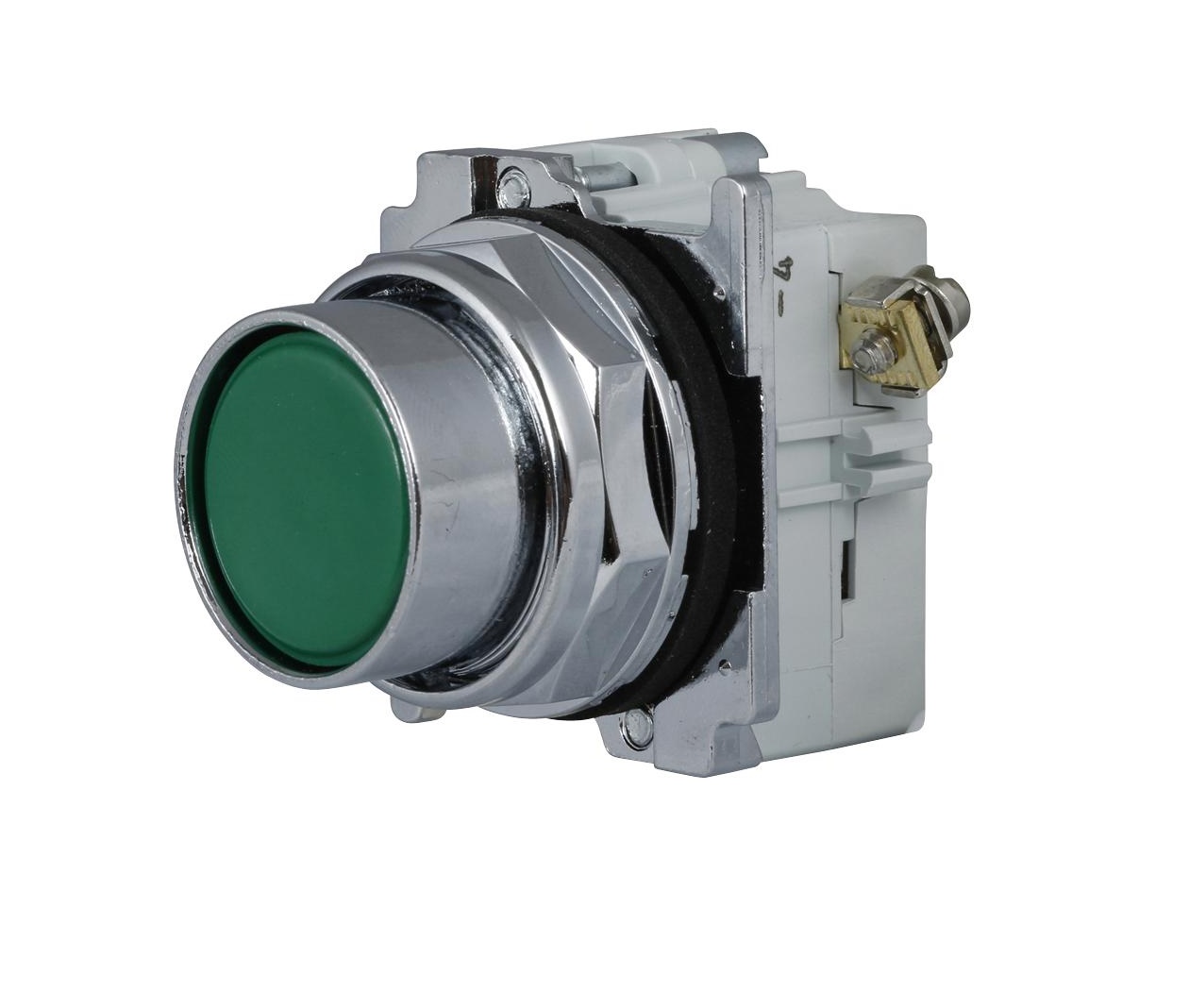 BOTON PULSADOR VERDE 30MM