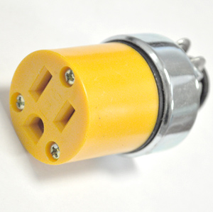CONTACTO COLGANTE 2P 3H 15A 125V AMARILL