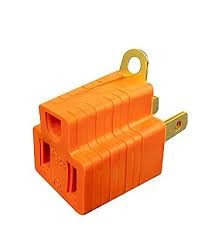 ADAPTADOR DE 3 A 2 POLOS NARANJA