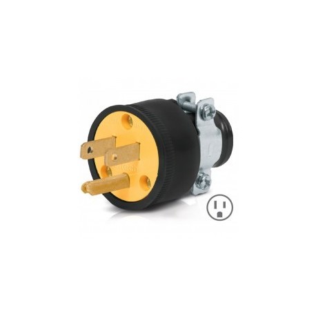 CLAVIJA PLASTICA 2P 3H 15A 125V