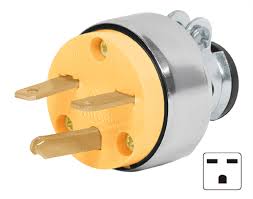 CLAVIJA METALICA 2P 3H 15A 127V AMARILLA