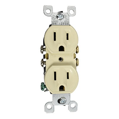 CONTACTO DUPLEX 2P 3H 20A 125V MARFIL
