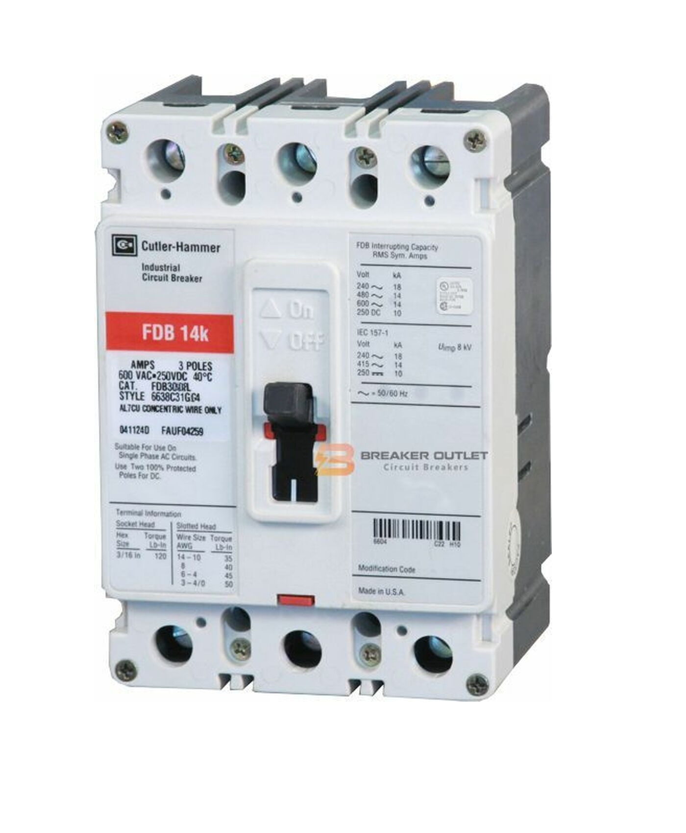 INTERRUPTOR CAJA MOLDEADA 3X125 600V