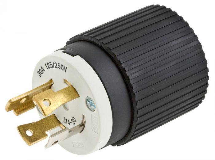CLAVIJA PLASTICA 1/2V 3P 4H 30A 250V