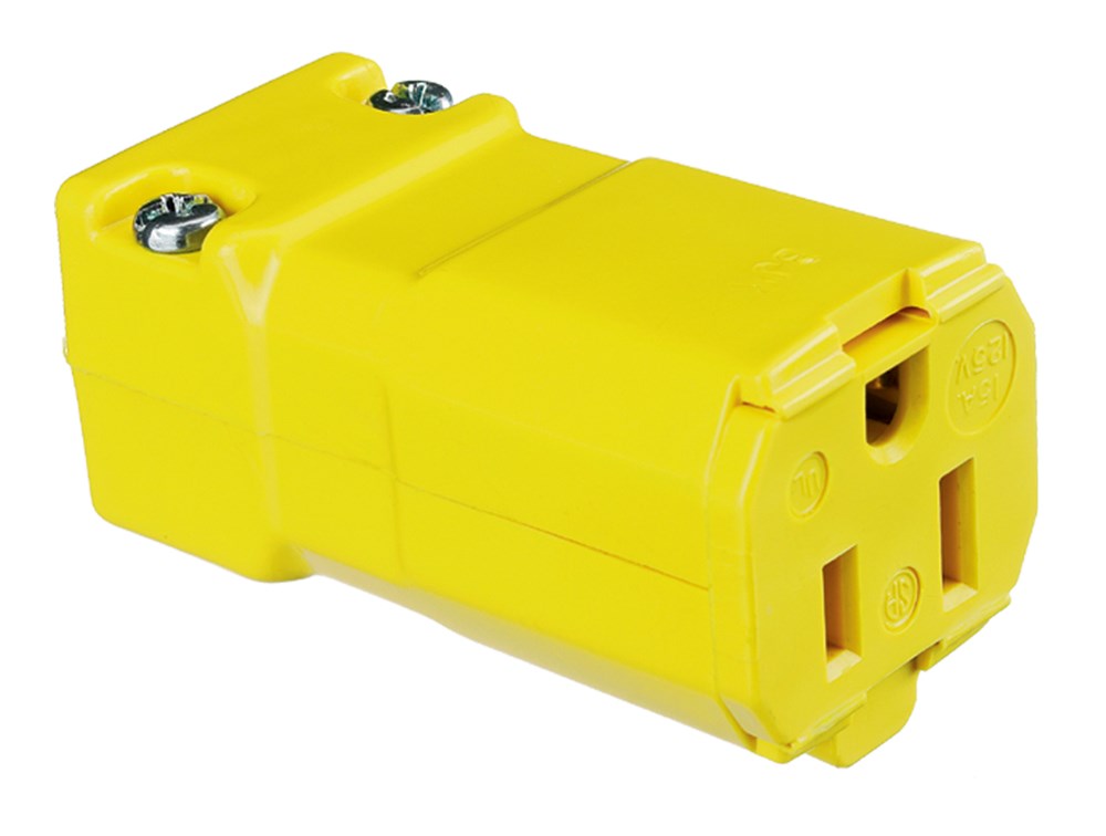 CONTACTO COLGANTE 2P 3H 15A 125V AMARILL