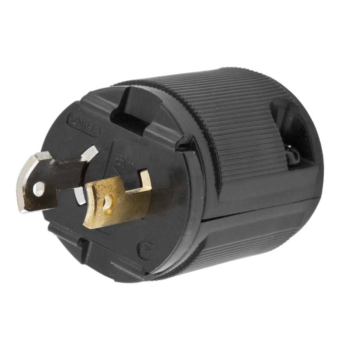 CLAVIJA PLASTICA 1/2V 2P 2H 15A 125V