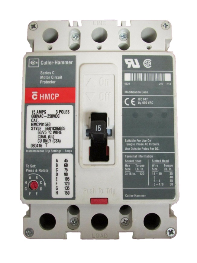 INTERRUPTOR EATON 15AMP 600V 3POLOS