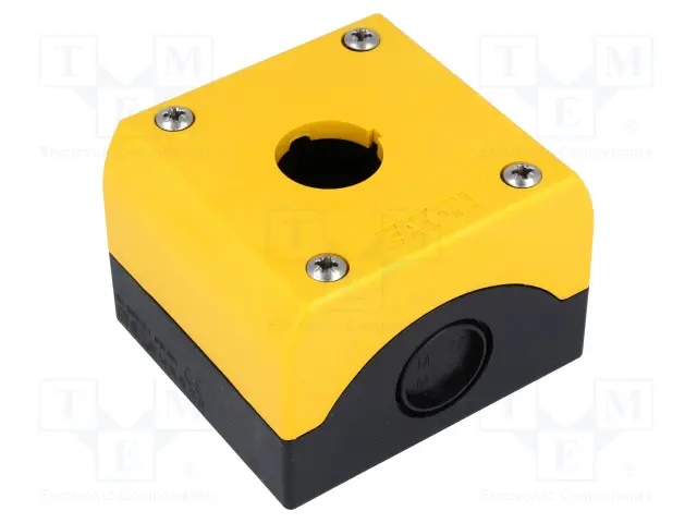 BOTONERA PLASTICA 1 ORIFICIO AMARILLO