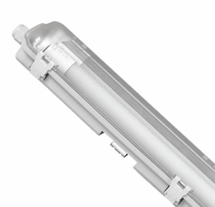 LUMINARIO LED APV 2X18W T8 6500K OPALINA